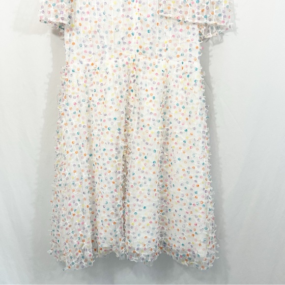 Halogen X Atlantic Pacific Polka Dot Rainbow Midi Dress - Picture 8 of 10